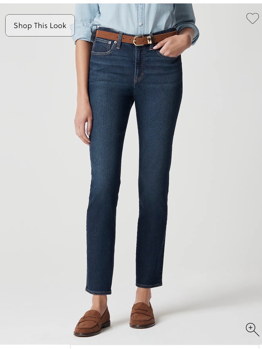 J. Crew Dark Wash High-Rise Straight Jeans